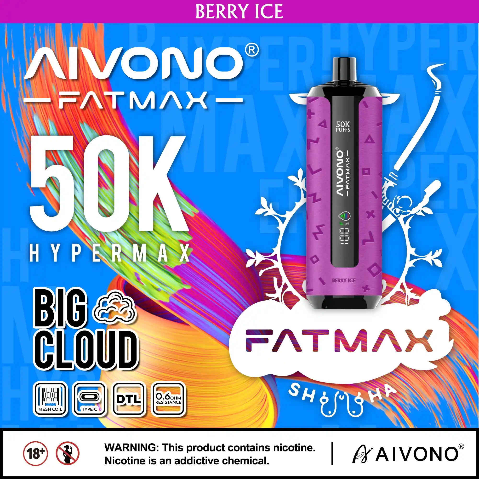 AIVONO AIM FATMAX 50000 PUFFS