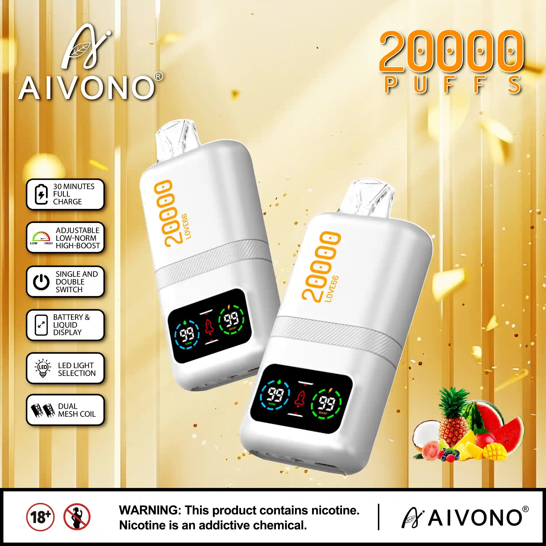 AIVONO AIM MAGIC 20000 PUFFS METALLIC PAINT