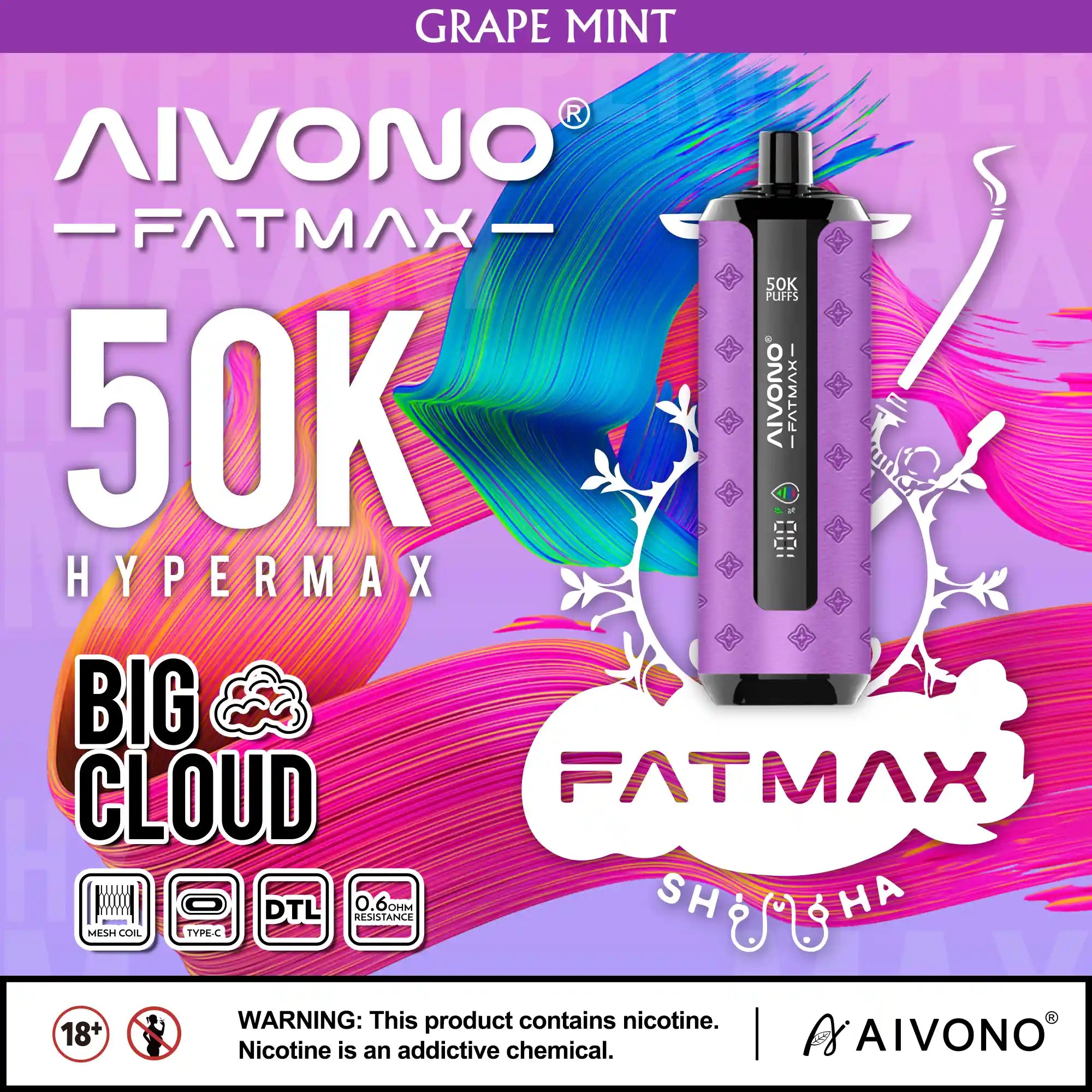 AIVONO AIM FATMAX 50000 PUFFS