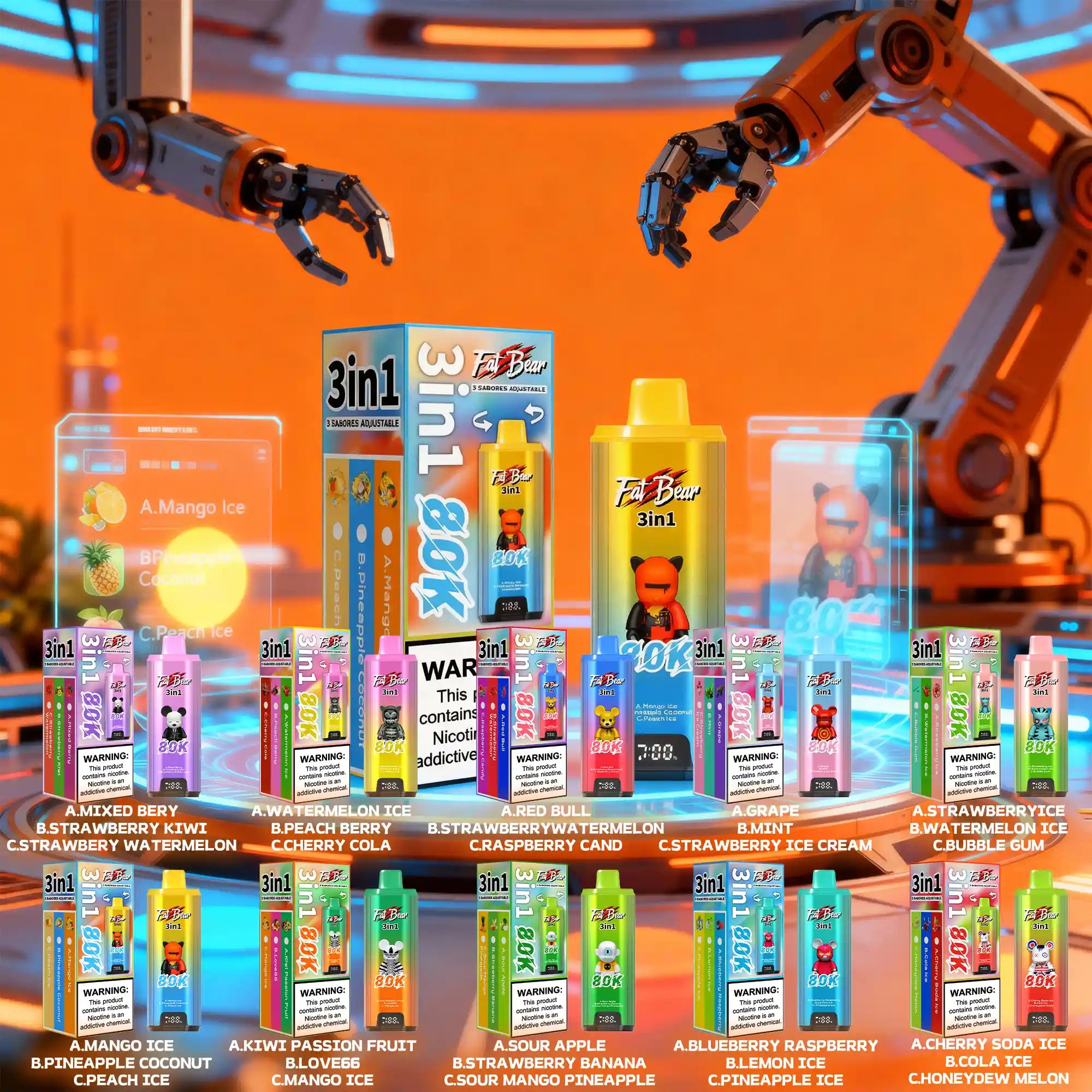 AIVONO AIM FATBEAR 80000 PUFFS 3-IN-1